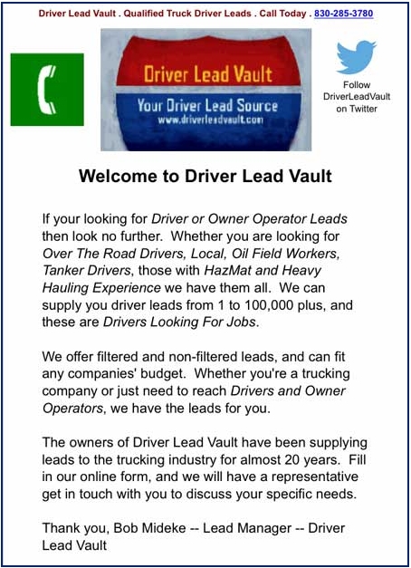 Driver Lead Vault